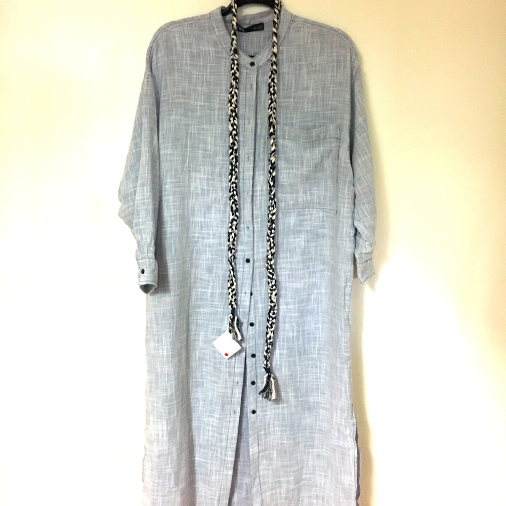 Unworn Zara grey shirt dress